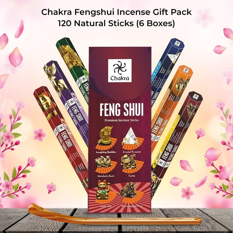 Chakra Feng Shui Premium Incense Sticks | Attract Money & Good Luck | Crystal Pyramid & Laughing Buddha | 120 Sticks I Perfect for Home, Meditation & Aromatherapy - Image 4